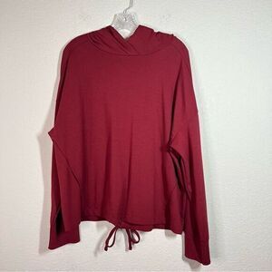 Avia Red Balm Athleisure Tie Back Sweatshirt Hoodie‎ Women's Size XL (16-18)
